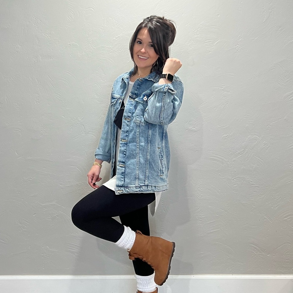 Art Class Oversized Denim Jean Jacket Kids Size XL - Picture 2 of 10